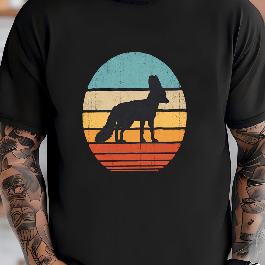 Fennec Fox Sunset Retro Shirt / Fennec Fox Shirt / Fennec Fox Gifts / Gift For Fox Lover / Fennec Fox Design / Fox Print / Tank Top / Hoodie T-shirt