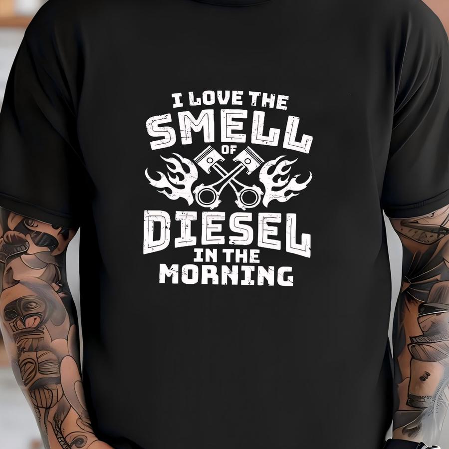 Funny Diesel Mechanic Shirt, Truck Mechanic Hoodie, Smell Of Diesel Tank Top, Hoodie, Sweatshirt, Long Sve. Diesel Fathers Day Gift T-shirt