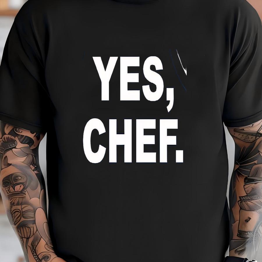 Yes, Chef Apron: Poly-cotton Kitchen Apron For Men Women T-shirt