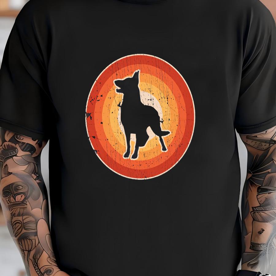 German Shepherd Sunset Retro Shirt / German Shepherd Shirt / German Shepherd Gifts / German Shepherd Owner / Gsd Lover / Tank Top / Hoodie T-shirt