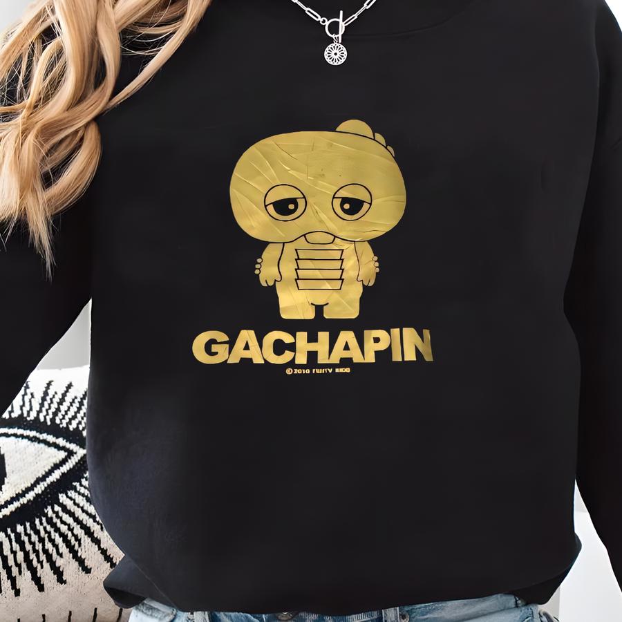 Vintage Gachapin Cartoon Sweatshirt - Tv Series Black Jumper Sweatshirt