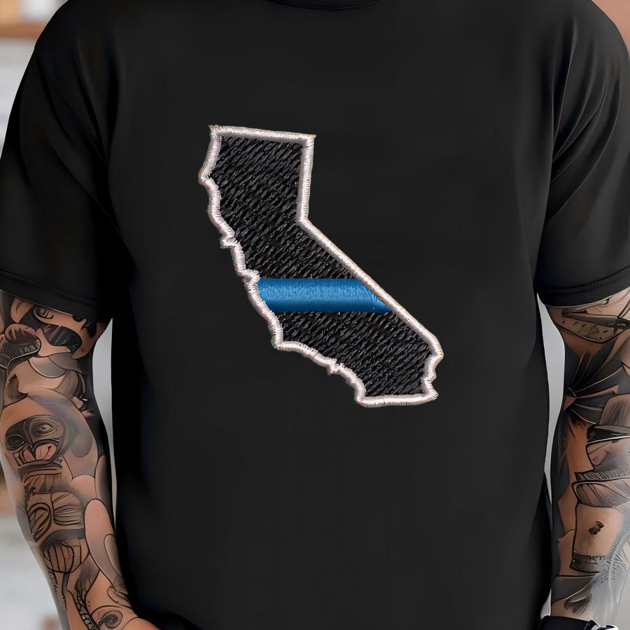 California State Thin Blue Line Machine Y Design | Instant Download | 7 Format Files T-shirt