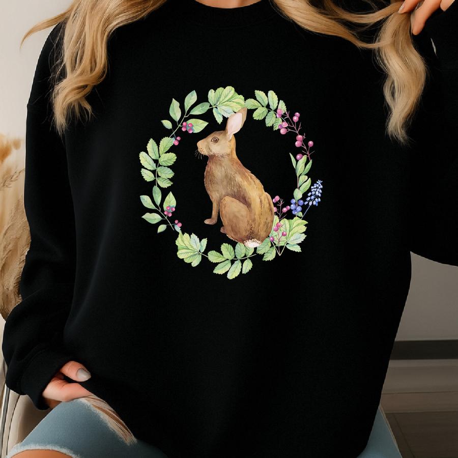 Watercolor Easter Bunny Shirt,easter Day Shirts,cute Easter Shirts,easter Day Shirt For Woman,easter Bunny Shirts For Women Sweatshirt