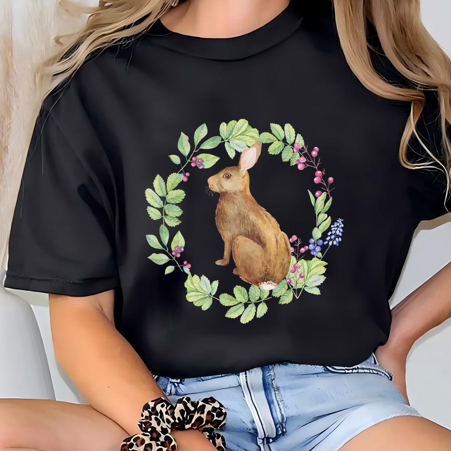 Watercolor Easter Bunny Shirt,easter Day Shirts,cute Easter Shirts,easter Day Shirt For Woman,easter Bunny Shirts For Women T-shirt