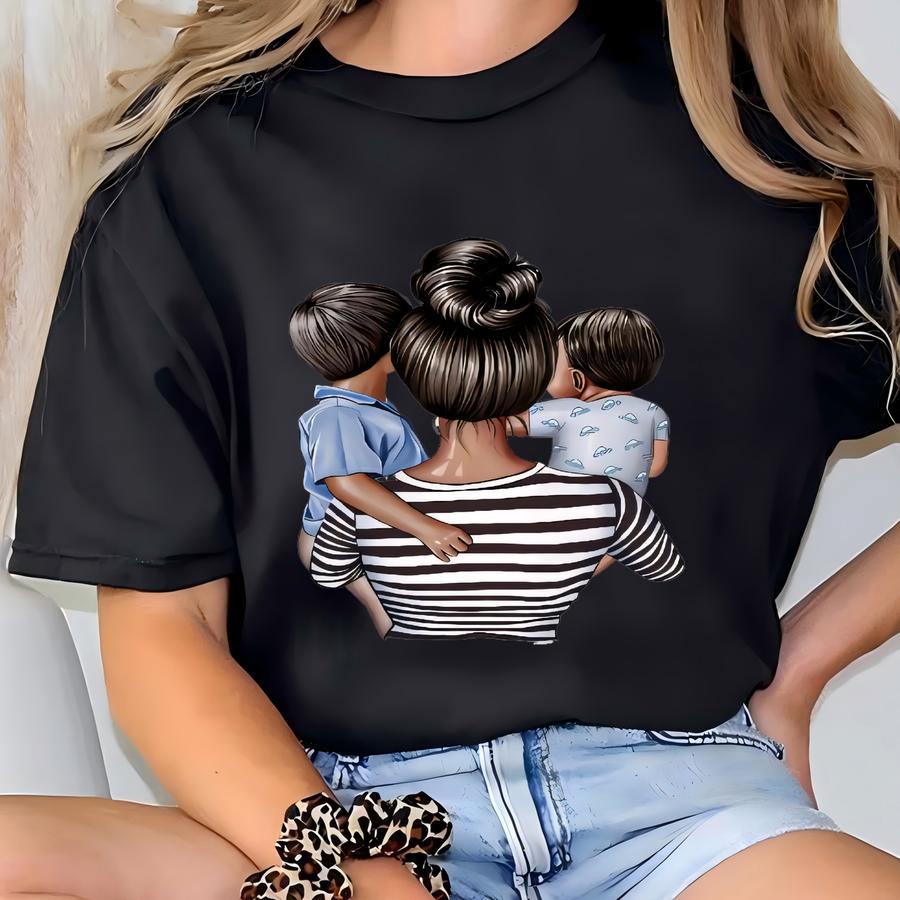 Personalized Mothers Day Gift - Mom With Boys Mug - With Boys - 2 Boys - Mom Of Sons - 2 Sons - Toddler Mom T-shirt