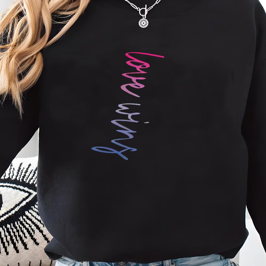 Bisexual Pride Muscle Tank: Love Wins Lgbt Top Sweatshirt