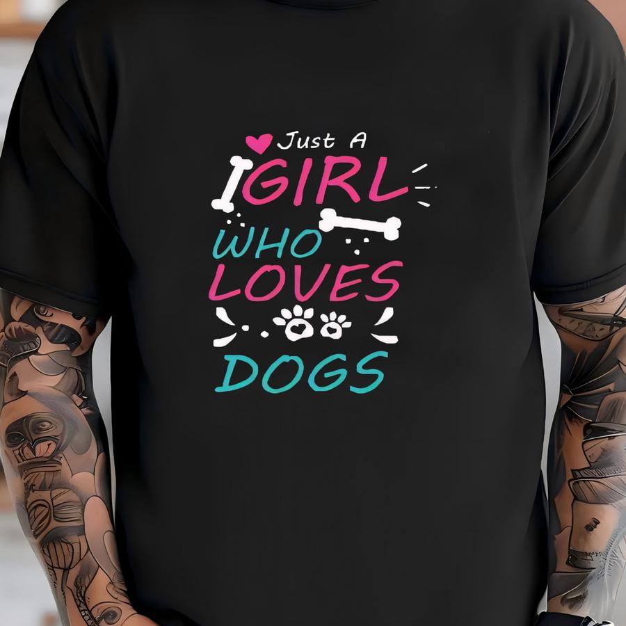 Just A Girl Who Loves Dogs Mask, Funny Dog Mask, Dog Mask, Dog Lover Mask, Dog Mom Mask, Gift For Dog Lover - Snug-fit Polyester Face Mask T-shirt