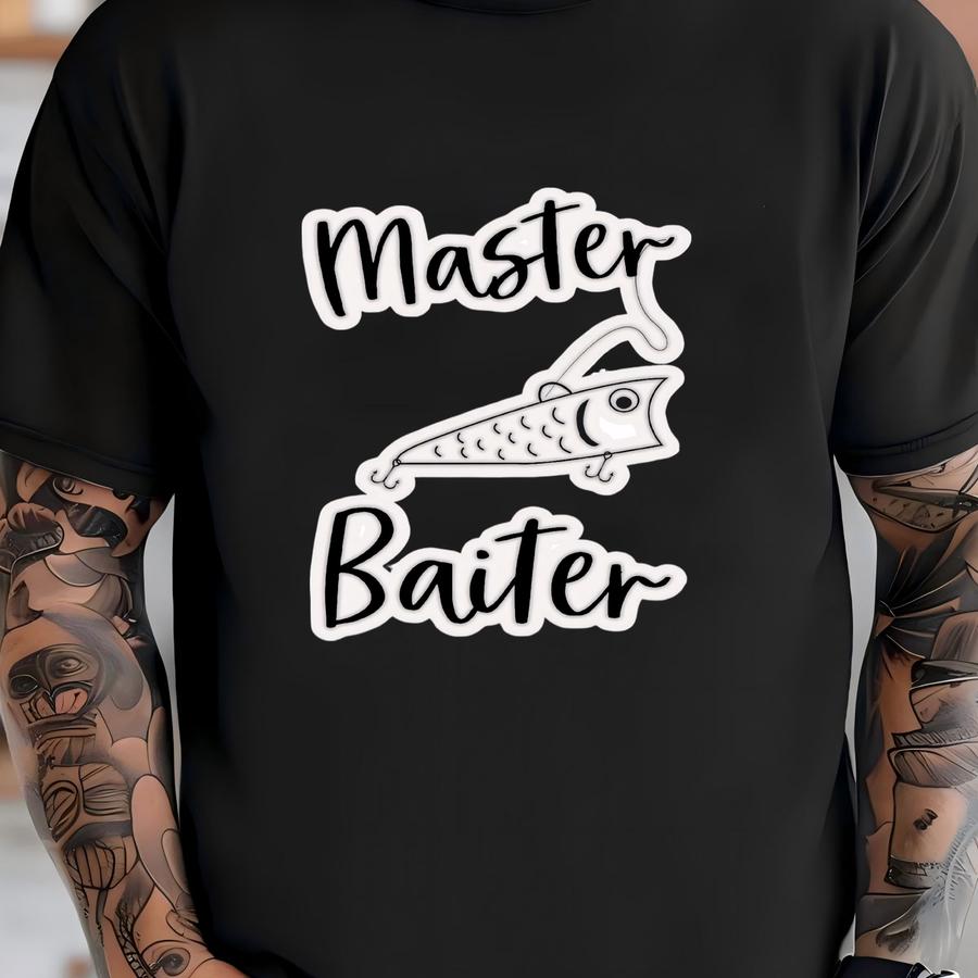 Master Baiter Sticker, Joke Fishing Gifts, Funny Bass Fishing Sticker, Funny Fishing Sticker, Gift For Fisherman - Kiss-cut Stickers T-shirt