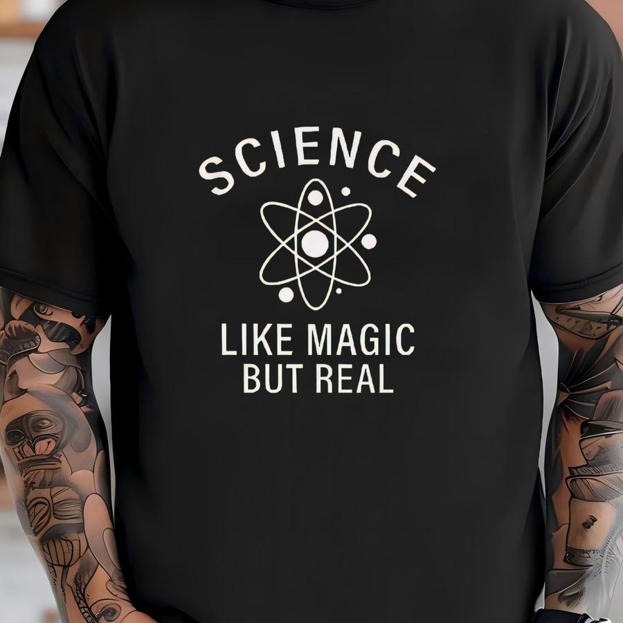 Science, Like Magic But Real Hoodie, Funny Scientist Shirt, Science Lover Tee - Unisex Softstyle Hoodie T-shirt