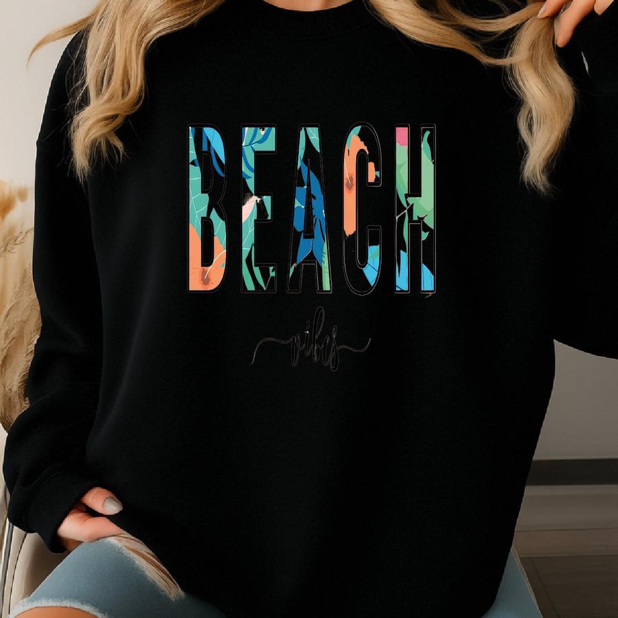 Beach Vibes Shirt, Floral Beach Shirt, Beach Life, Beach Days, Matching Vacation, Gift, Life Is Better At The Beach, Family T-shirt, Cute Sweatshirt